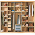 China Customer Made Melamine MDF Bedroom Wardrobe avec rainure porte coulissante